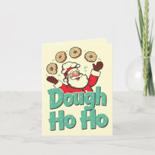 Dough Ho Ho – Lustiger Weihnachts-Donut-Wortwitz  Karte
