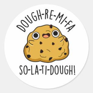 Dough-Re-Mi Funny Music Dough Puff Runder Aufkleber