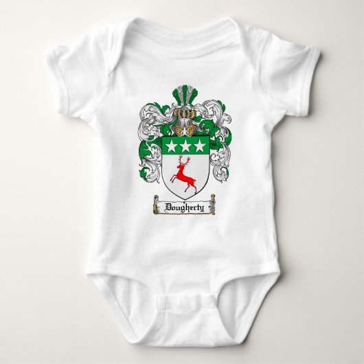 DOUGHERTY FAMILIENWAPPEN - DOUGHERTY WAPPEN BABY STRAMPLER (Vorderseite)