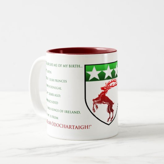 Dougherty Wappen-Tasse Zweifarbige Tasse (Vorderseite Links)