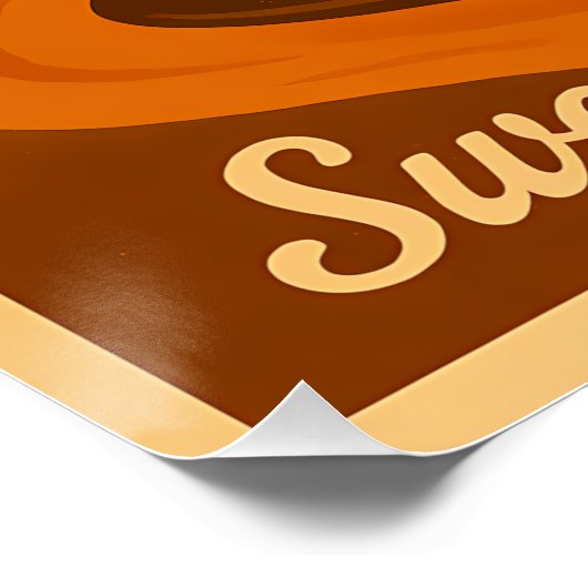 Doughlight Retro Donut Coffee Poster (Ecke)