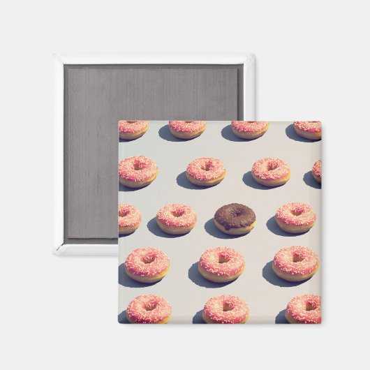 Doughnüsse in einer Gruppe Magnet (Vorderseite/Rückseite)
