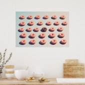 Doughnüsse in einer Gruppe Poster (Küche)