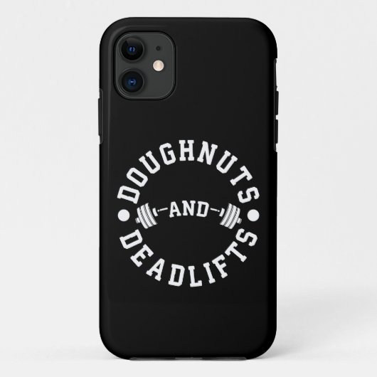 Doughnut and Deadlifts - Carbon - Funny Workout Case-Mate iPhone Hülle (Rückseite)