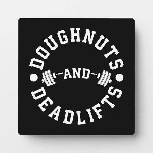 Doughnut and Deadlifts - Carbon - Funny Workout Fotoplatte (Vorderseite)