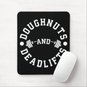 Doughnut and Deadlifts - Carbon - Funny Workout Mousepad (Mit Mouse)