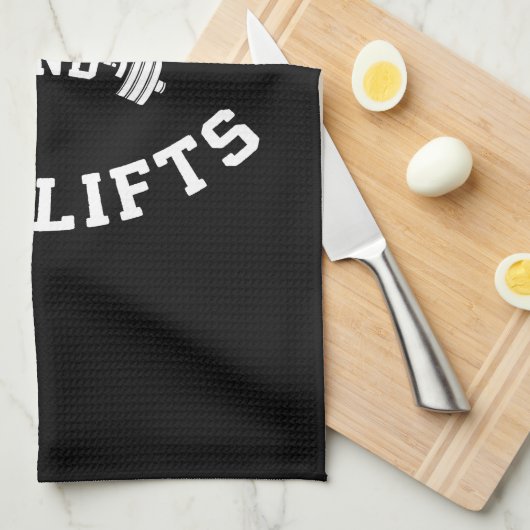 Doughnut and Deadlifts - Funny Gym Workout Handtuch (Viertel Falte)