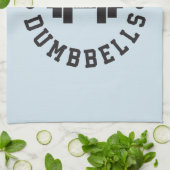 Doughnut and Dumbells - Carbon - Funny Workout Geschirrtuch (Gefaltet)