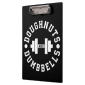 Doughnut and Dumbells - Carbon - Funny Workout Klemmbrett (Links)