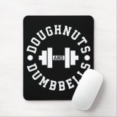 Doughnut and Dumbells - Carbon - Funny Workout Mousepad (Mit Mouse)