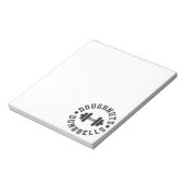 Doughnut and Dumbells - Carbon - Funny Workout Notizblock (Rotiert)