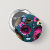 Doughnut and Toy Robot 03 Button (Vorne & Hinten)