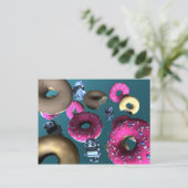 Doughnut and Toy Robot 03 Postcard Postkarte (Stehend Vorderseite)