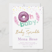 Doughnut Baby Sprinkle Colorful Einladung (Vorderseite)