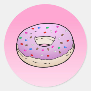 Doughnut Classic Round Sticker