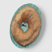 Doughnut Clock: plain or personalized Große Wanduhr (Winkel)