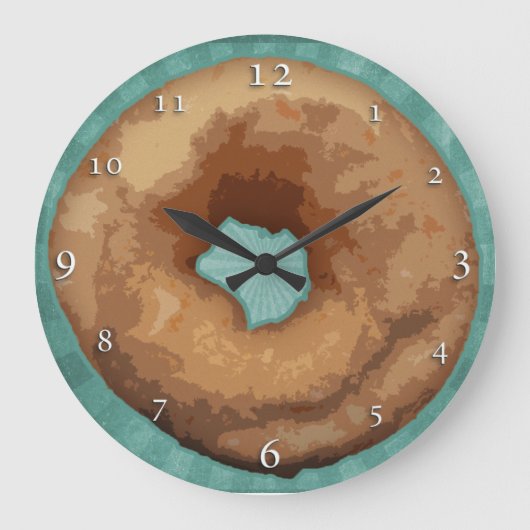 Doughnut Clock: plain or personalized Große Wanduhr (Vorderseite)