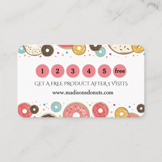 Doughnut Colorful Pattern Treuekarte (Vorderseite)