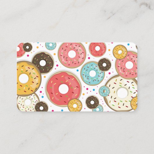 Doughnut Colorful Pattern Treuekarte (Rückseite)