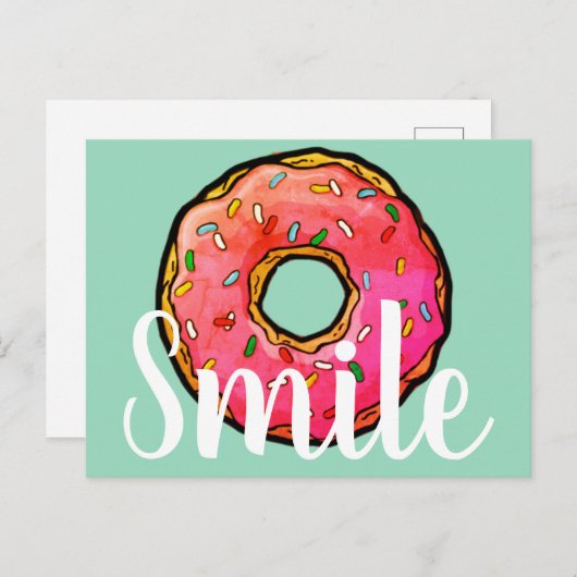 Doughnut Delite SMILE Postkarte (Vorne/Hinten)