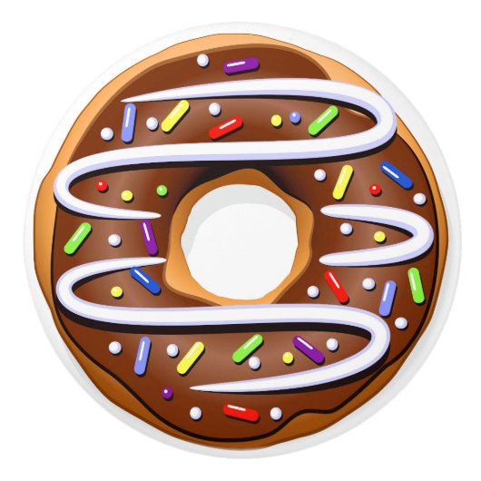 Doughnut Drawer Knob Keramikknauf (Vorderseite)