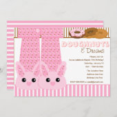Doughnut & Dreams Pajama Party Sleepover Einladung (Vorne/Hinten)