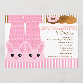 Doughnut & Dreams Pajama Party Sleepover Einladung