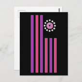 Doughnut - Flagge Postkarte (Vorne/Hinten)