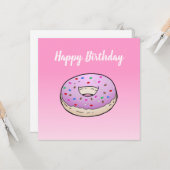 Doughnut Flat Begrüßungskarte Geburtstag Karte (Vorderseite/Rückseite Beispiel)