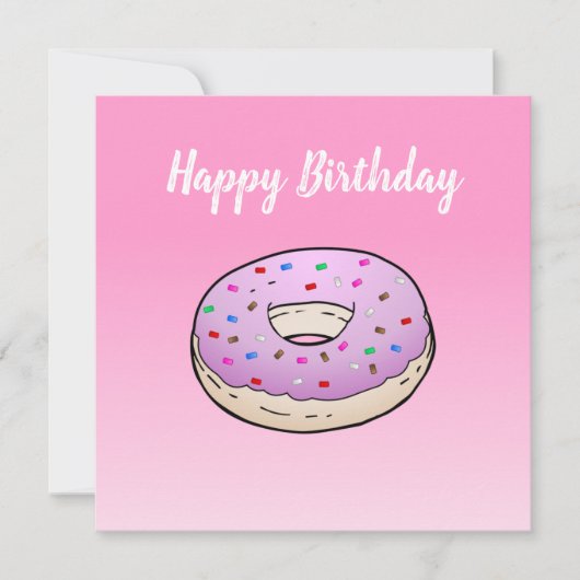 Doughnut Flat Begrüßungskarte Geburtstag Karte (Vorderseite)