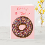 Doughnut Happy Birthday Grußkarte Karte (Gelbe Blume)