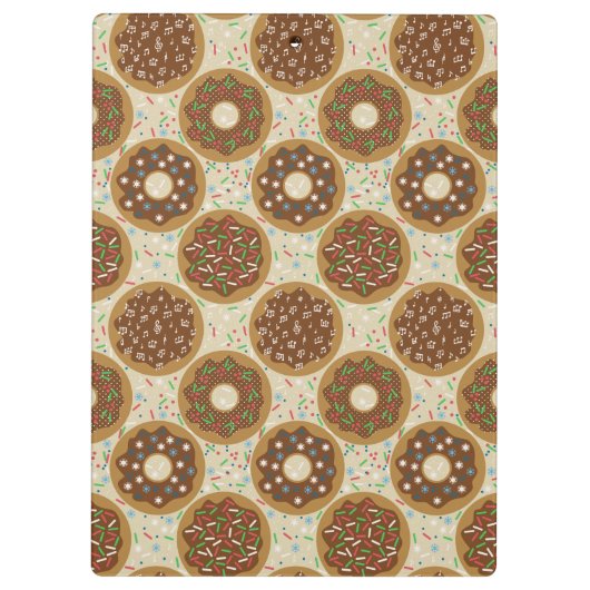 Doughnut Happy Holidays Klemmbrett (Rückseite)