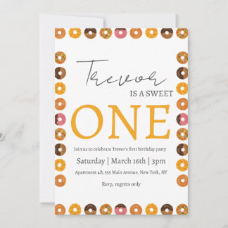 Doughnut Illustration zum Geburtstag süß Einladung