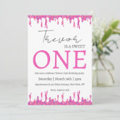 Doughnut Illustration zum Geburtstag süß Einladung (Stehend Vorderseite)
