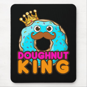 Doughnut King Donut Lover Men Mousepad
