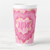 Doughnut Lover Pink Latte Tasse (Vorderseite)