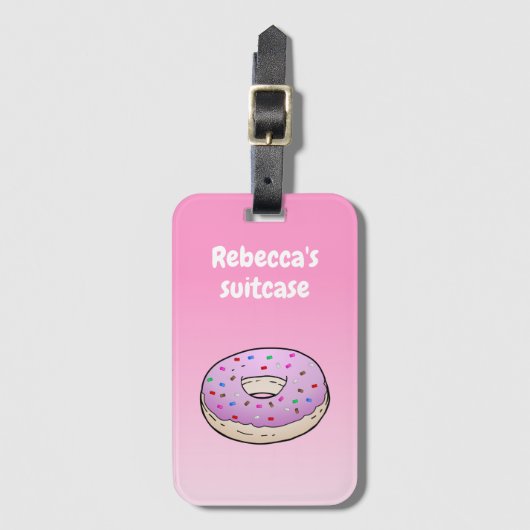Doughnut Luggage Tag Gepäckanhänger (Vorderseite Vertikal)
