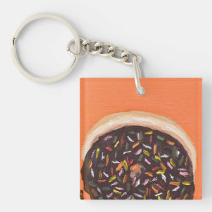 Doughnut mit Sprinklen Schlüsselanhänger