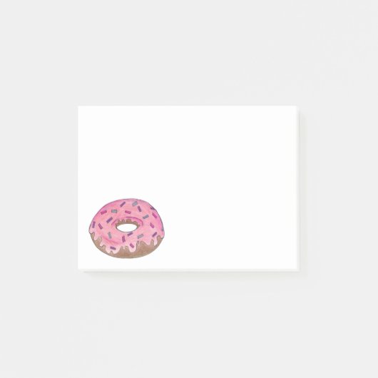 Doughnut mit Sprinkles Frühstücksbuffet Nachspeise Post-it Klebezettel (Vorderseite)