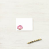 Doughnut mit Sprinkles Frühstücksbuffet Nachspeise Post-it Klebezettel (Auf Schreibtisch)