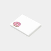Doughnut mit Sprinkles Frühstücksbuffet Nachspeise Post-it Klebezettel (angewinkelt)