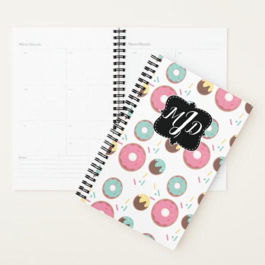 Doughnut Monogram Bakery Sprinkle Donut Planer (Anzeige)