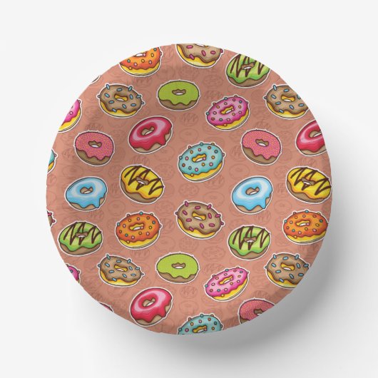 Doughnut Pappteller (Vorderseite)