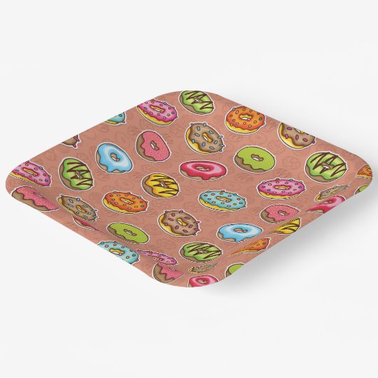 Doughnut Pappteller (Gewinkelt)