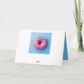 Doughnut photo blue and pink modern Birthday Card Karte (Rückseite)