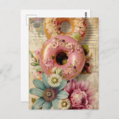 Doughnut Postkarte (Vorne/Hinten)