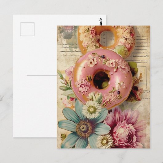 Doughnut Postkarte (Vorne/Hinten)