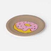 Doughnut rosa eisende Süßigkeiten Party Pappteller (Schrägansicht)