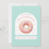 Doughnut Sweet Shop Geburtstag Einladung (Rückseite)