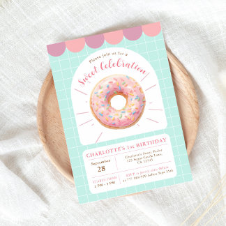Doughnut Sweet Shop Geburtstag Einladung